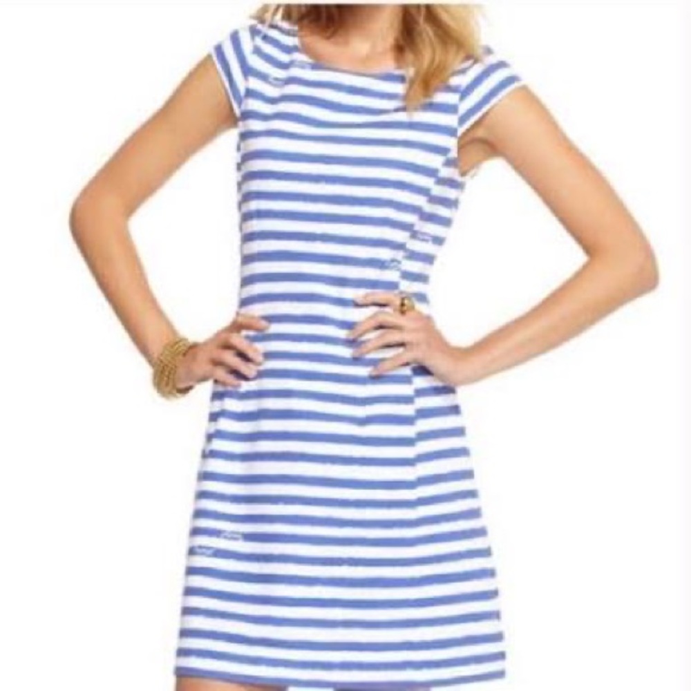 Lilly Pulitzer Briella Striped Fit & Flare Knit Dress - Size Large